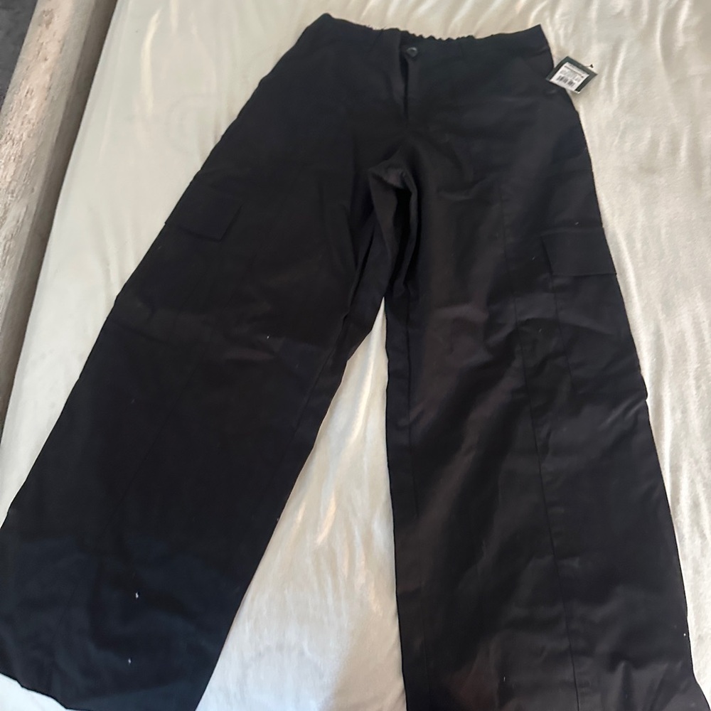 Girl Black Cargo Pants